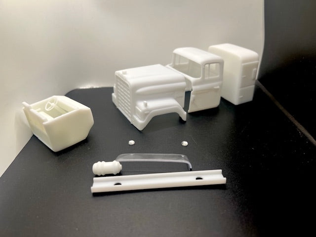 Dodge Big Horn ( long hood w/sleeper) Resin Model Truck Conversion Cab, 1/24, 1/25, 1/32 scales