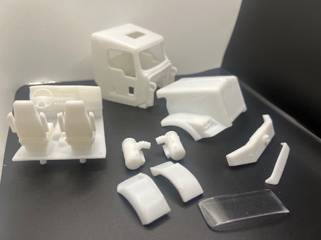 Kit de conversion de camion modèle Kenworth T800 en résine aérodynamique avec cabine et capot. Échelles 1/24, 1/25, 1/32