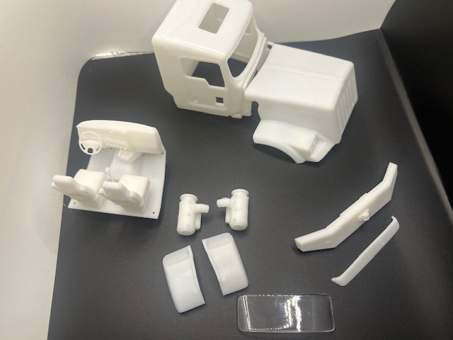 Kit de conversion de camion modèle Kenworth T800 en résine aérodynamique avec cabine et capot. Échelles 1/24, 1/25, 1/32