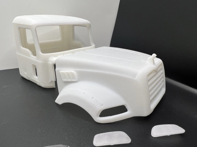 Mack Granite GU8-Harz-Modell-LKW-Umbaukabine. Maßstab 1/24, 1/25, 1/32