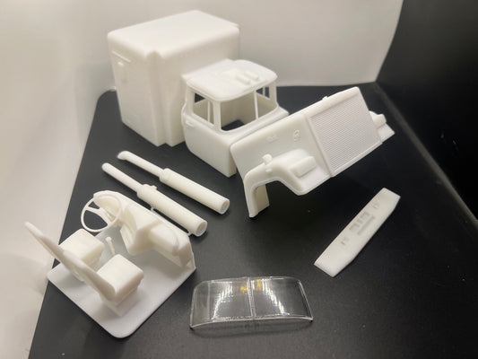 Mack Superliner II Resin Model Truck Conversion Cab 2 Stack Flat Top Sleeper, 1/24, 1/25, 1/32,