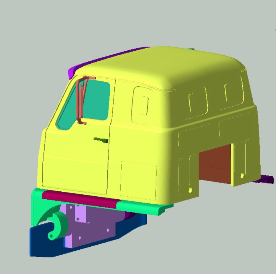 International Emeryville 81" Sleeper Resin Model Truck Conversion Cab, 1/24, 1/25, 1/32 Scales