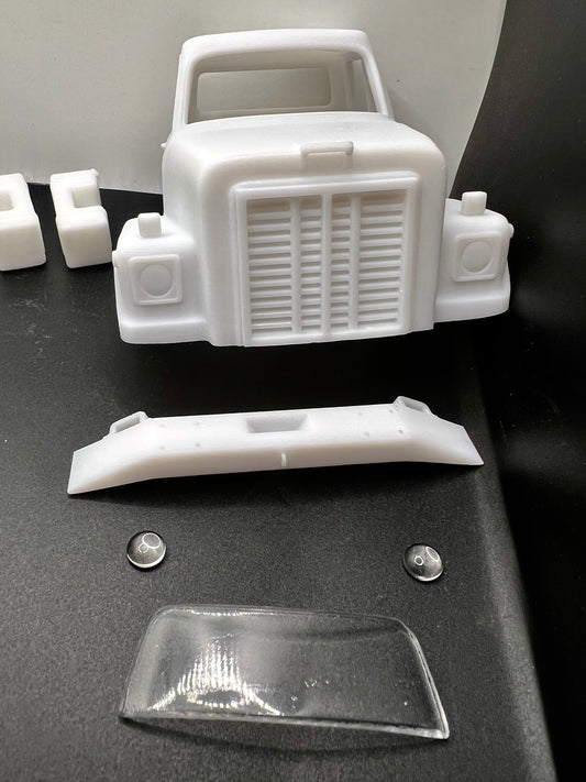 International Fleetstar Construction Package -Series Resin Model Truck Conversion Cab, 1/24, 1/25, 1/32 Scales