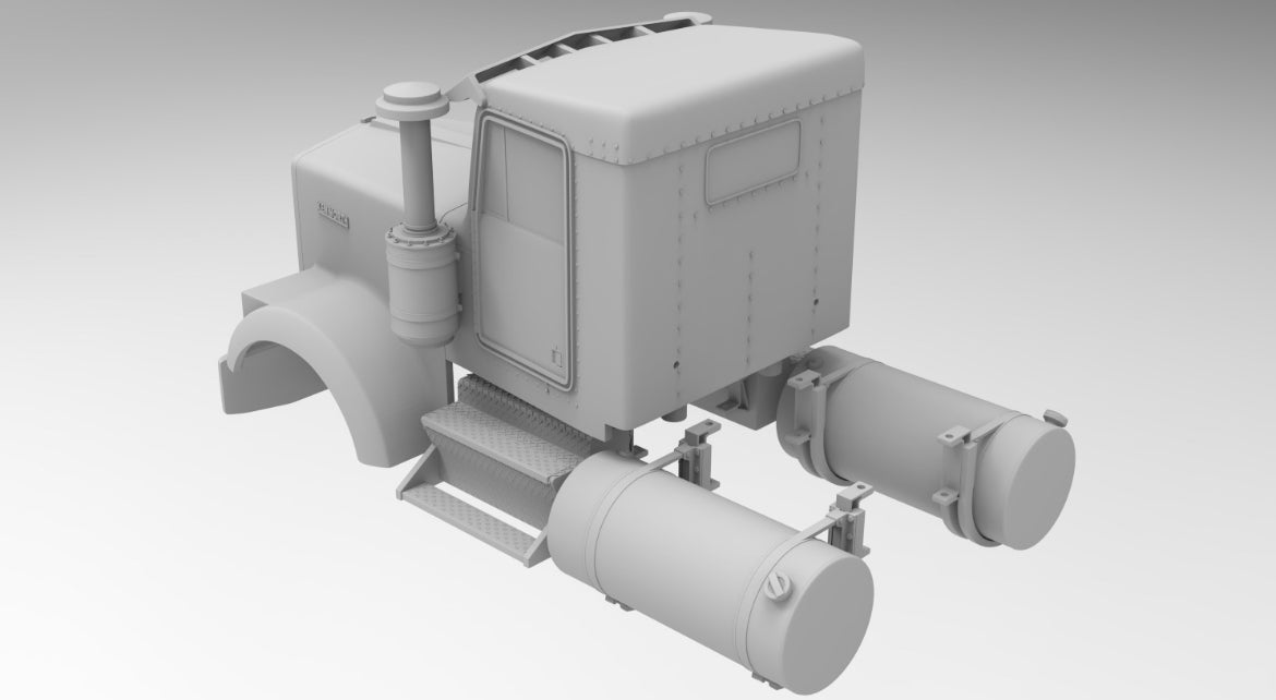 Kenworth W900B Resin Model Truck Conversion  Day Cab  1/16, 1/24, 1/25, 1/32 Scales