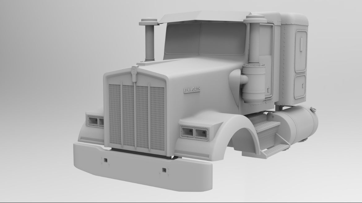 Kenworth W900B Resin Model Truck Conversion 36" Flat Sleeper Cab  1/16, 1/24, 1/25, 1/32 Scales