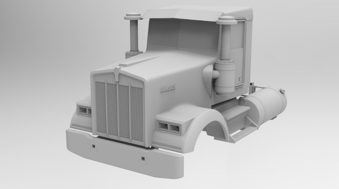 Kenworth W900B Resin Model Truck Conversion  Day Cab  1/16, 1/24, 1/25, 1/32 Scales