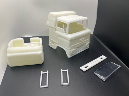 Ford H Series ( Two Story Falcon) Sleeper Resin Model Truck Conversion Cab. 1/24, 1/25, 1/32 scales