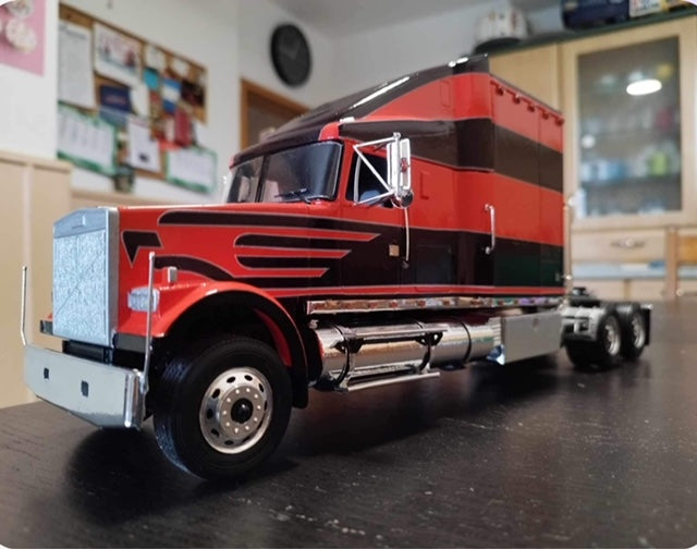 White Volvo WIL64 'Over the Top' Movie truck resin scale model conversion, 1/24, 1/25